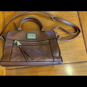 Nicole Miller brown purse handbag VGC